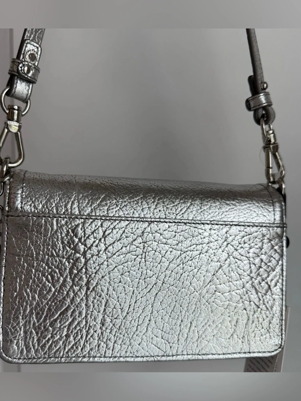 Brahmin Minuette Crossbody Silver Duchess Leather